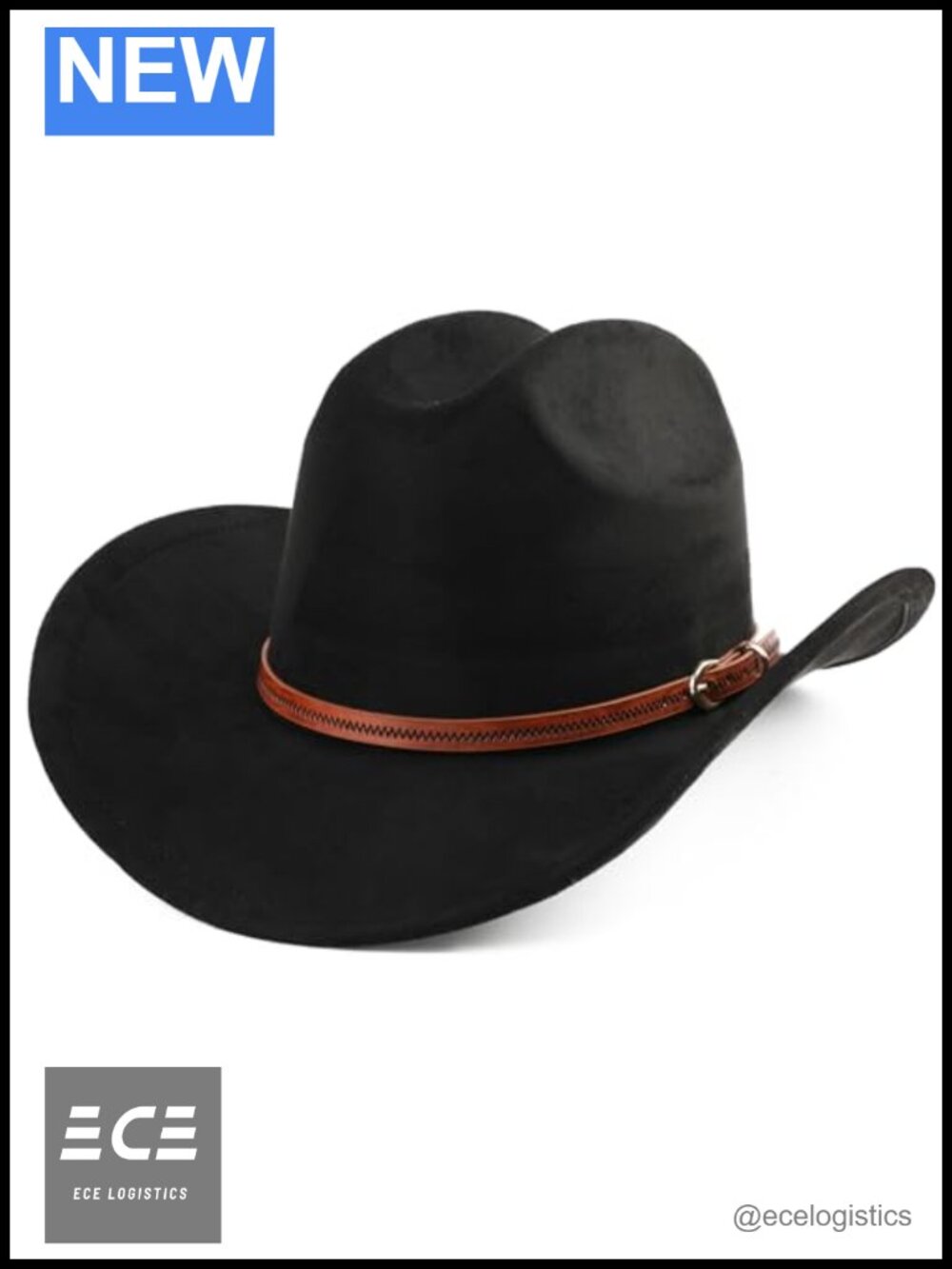 Artificial Suede Cowboy Hat Wide Brim Western Cowgirl One Size